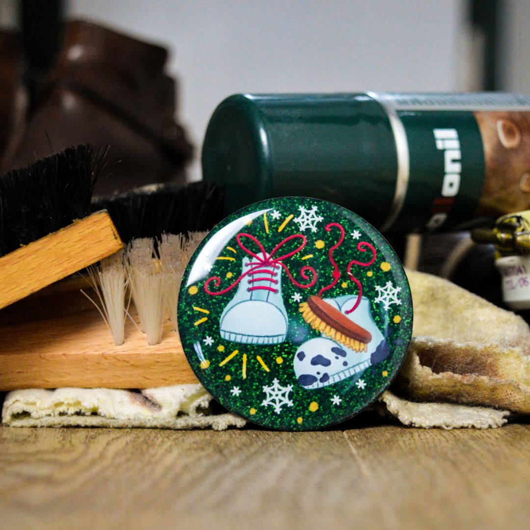 Einzelner Magnet: Schuhe putzen